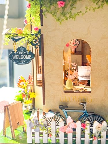 Book Nook Bois Île Printanière CUTEROOM avec Éclairage LED - 5