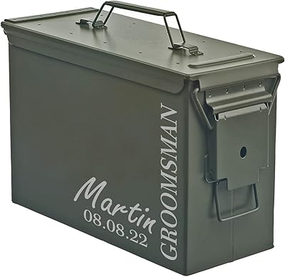 Personalized Engraved Ammo Can Storage Box Custom Fancy Corner (30 Cal)