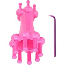 equlup Knit Spool Loom Set, 2 End Yarn Wool Knitting Device Winding Rope Winder Hook Tool DIY Weaving Tool Hook Crochet for Home Crafting