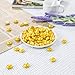 CYS EXCEL Gold Glass Gemstone Beads Vase Fillers (1 LB) Flat Marble Beads Multiple Color Choices Aquarium Decor Rocks Floral Stones Decorative Mosaic Glass Gem Pebbles (Approx. 85-100 PCS)