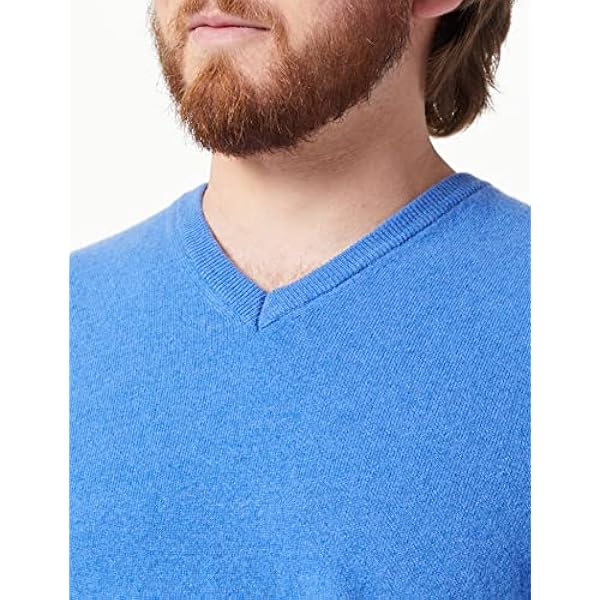 United Colors of Benetton Jersey DE Manga Larga con Bufanda EN V para Hombre