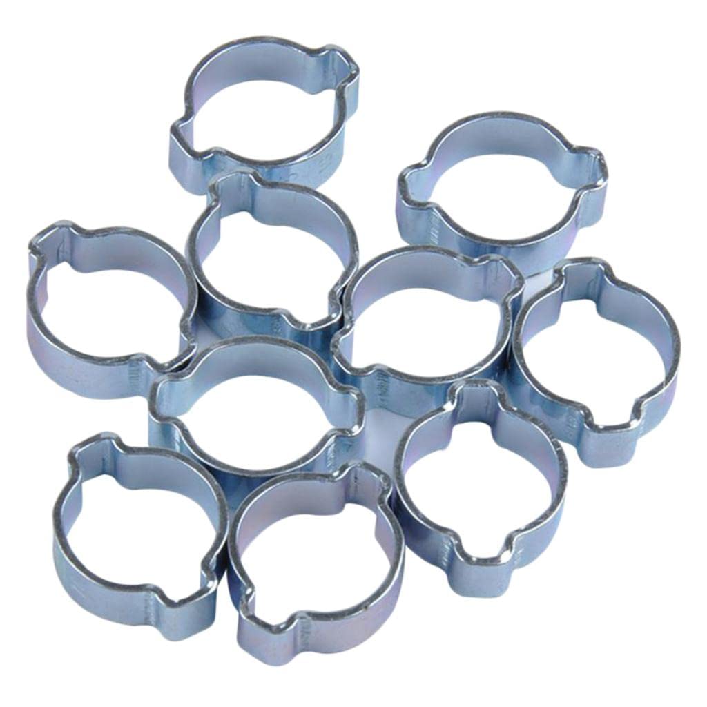 10 Set 17-20MM Double Ear Clips,O CLAMP,ZINC Plated Steel,10 - View #2