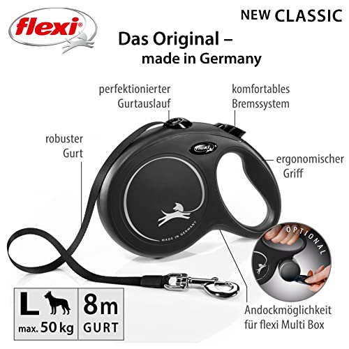 Flexi Hundeleine – Ausziehbare Leine für Hunde bis 50 kg