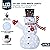 JOIEDOMI 3 Pcs 3D Christmas Collapsible Snowman Yard Light 270 Pre-Lit LED Cool White Lights for Indoor Outdoor Garden Holiday Décor, Christmas Event Decoration, Xmas Eve Night, Red Scarf
