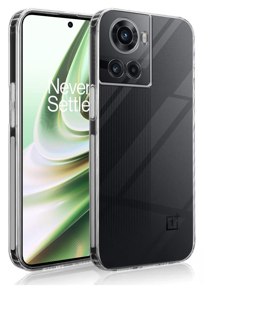 Jkobi Back Cover Case for OnePlus 10R (Silicone Crystal Clear Pure Camera Protection Soft