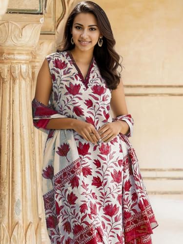 Image of SHIENZY Cotton Blend Kurta Set for Women