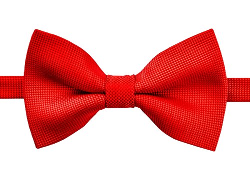 Retreez Solid Plain Color with Square Textured Woven Pre-tied Boy's Bow Tie