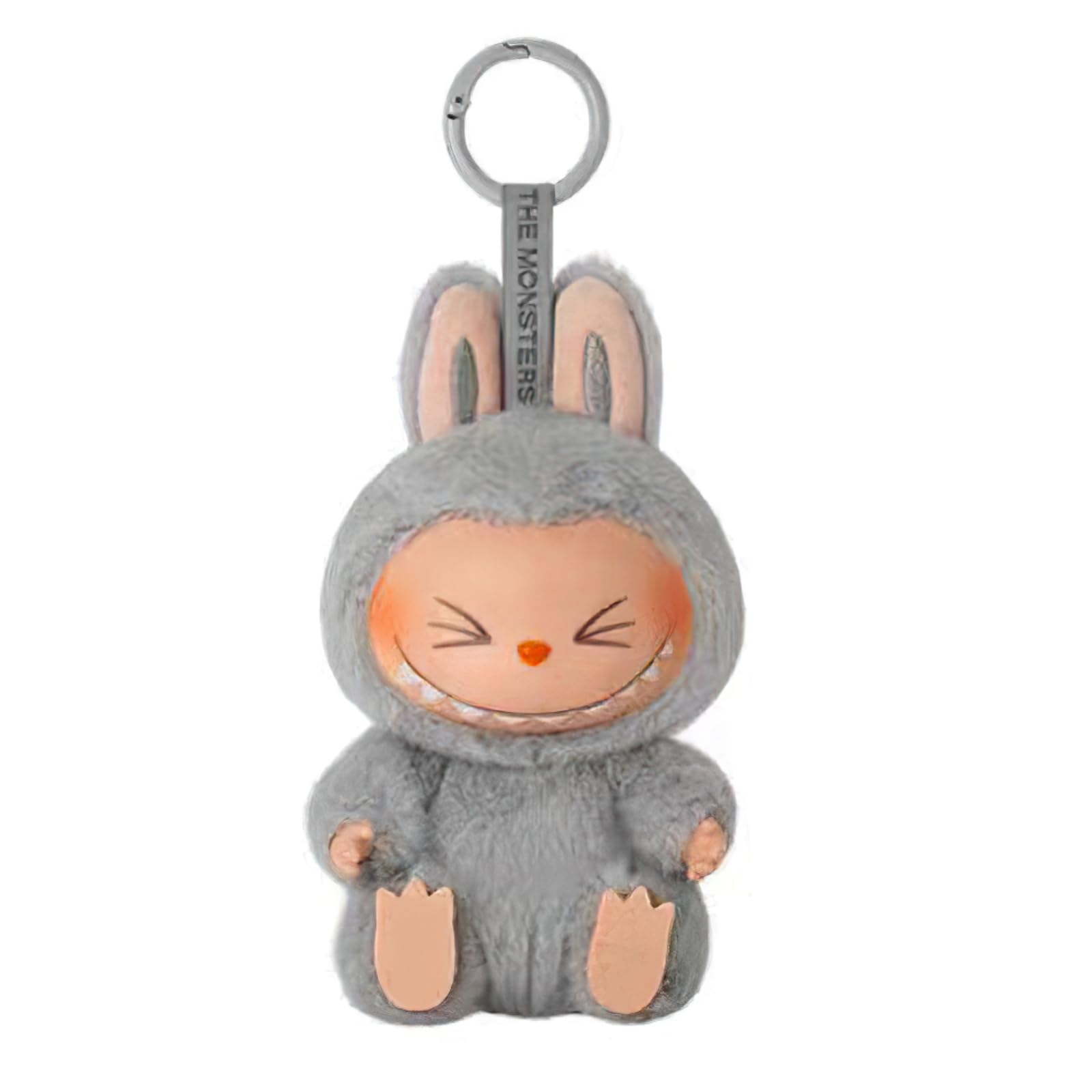 Labubu Keychain Backpacks Key Pendants Plush Doll Hanging Decoration Keyring Card Gift Stress-Relieving Accessory