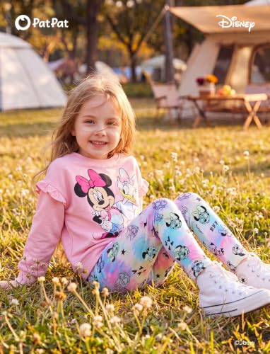 Image of Disney Girls Clothes Long Sleeve Sweatshirt Leggings Outfit 2 Piece Set