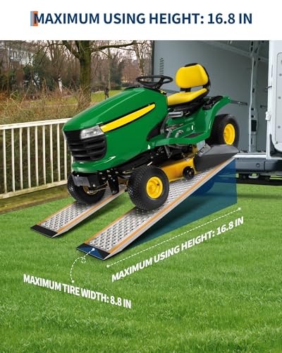 Juego de 2 rampas de aluminio para carga 880 lb 5ft miniatura 6