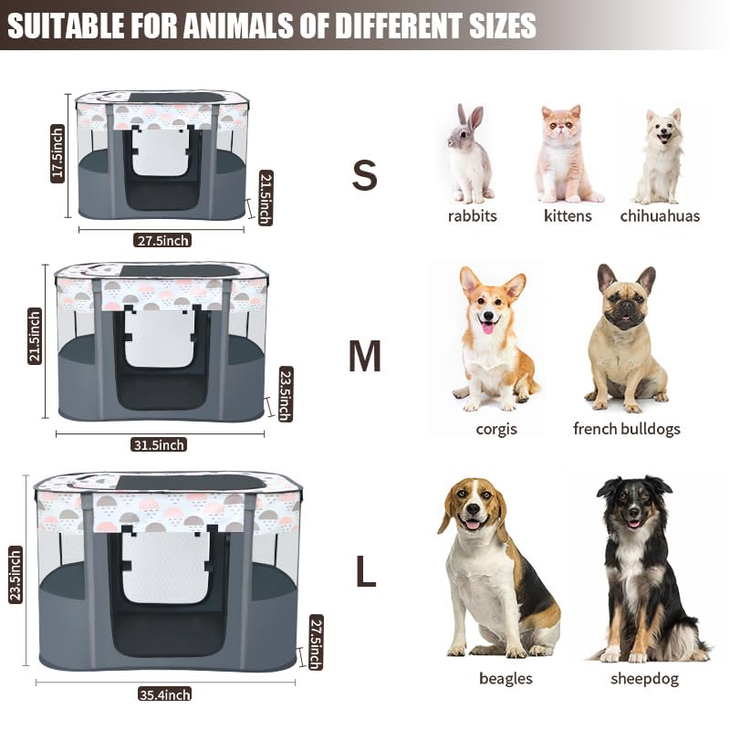 MEETCARE Pet Playpen, Foldable Dog Cat Playpens,Portable Exercise Kennel Tent Crate,Water-Resistant Breathable Shade Cover, Indoor Outdoor Travel Camping Use for Small Animals (Small), Brown MEETCARE Pet Playpen, Foldable Dog Cat Playpens,Portable Exercise Kennel Tent Crate,Water-Resistant Breathable Shade Cover, Indoor Outdoor Travel Camping Use for Small Animals (Small), Brown