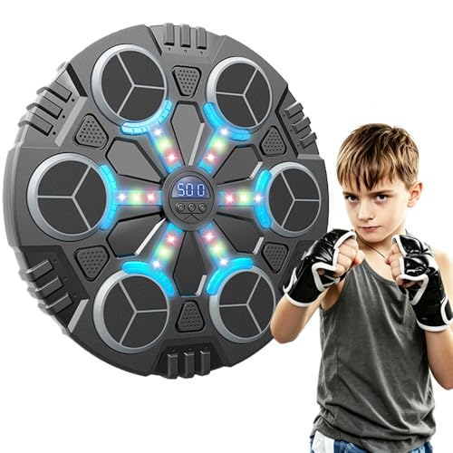 Masroo Music Boxing Machine for Kid/Adults Music Punching Machine with Rhythm Light Smart Bluetooth Boxing Equipment with Glove Sports Toy Gift