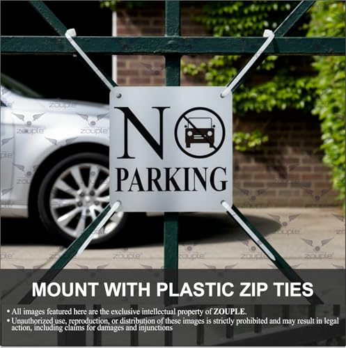 Image of No parking Sign, 6x6 Inch, Dual mount, Durable Steel