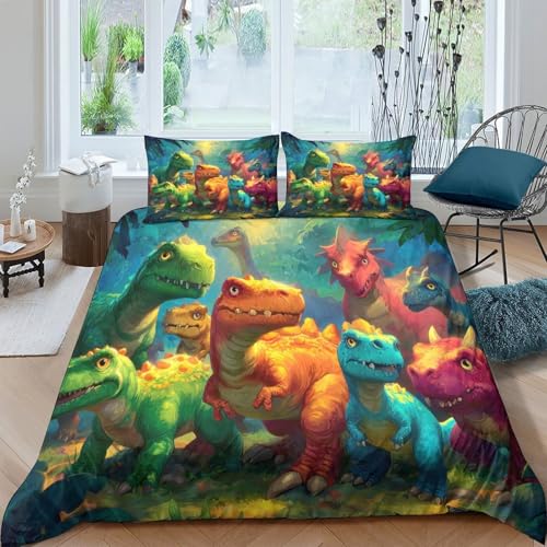 Housse de couette dinosaure 3D de qualité supérieure en microfibre douce