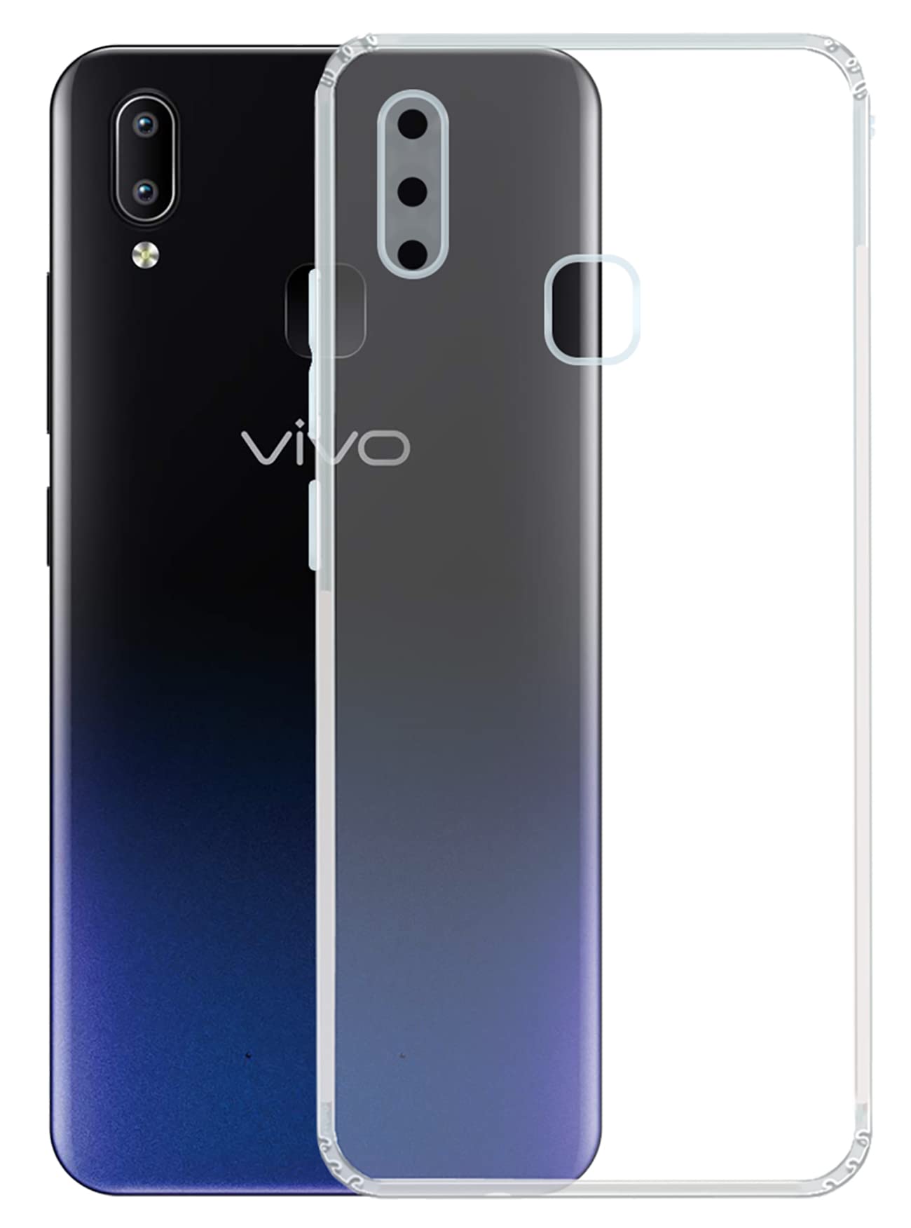 YOFO Rubber Back Cover Case for Vivo Y91 / Y93 / Y95 (Transparent) with Bumper Corner (B08P8RVJM2) Amazon Price History, Amazon Price Tracker