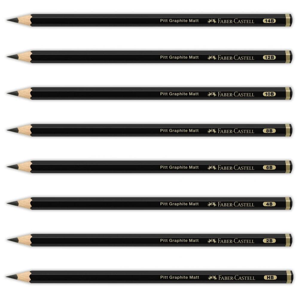 Faber-Castell Art & Graphic Pitt Graphite Matt Pencil, Matt Graphite, 14B, for Art, Craft, Drawing, Sketching, Home, School, University, Colouring