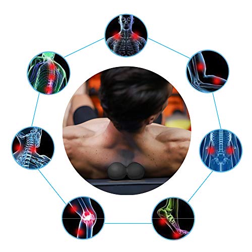 5BILLION Peanut Massage Ball - Double Lacrosse Massage Ball & Mobility Ball for Physical Therapy - Deep Tissue Massage Tool for Myofascial Release, Muscle Relaxer, Acupoint Massage (Black) - Thumbnail 6