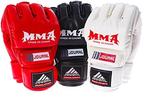 Mma Muay Thai Gym Train Sparring Kick Boxing Gloves Half Mitts Gloves, Empty Palm, With Nice Flexibilty & Prevent Sweating When
