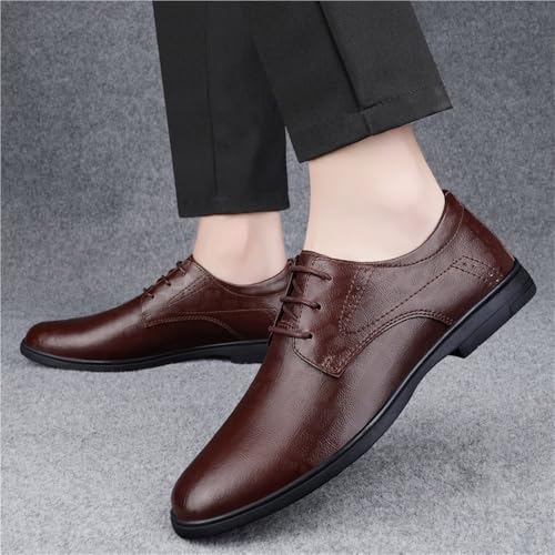 Elegant Leather Lace Up Oxford Shoes Comfortable for Business Meetings and Formal Events3