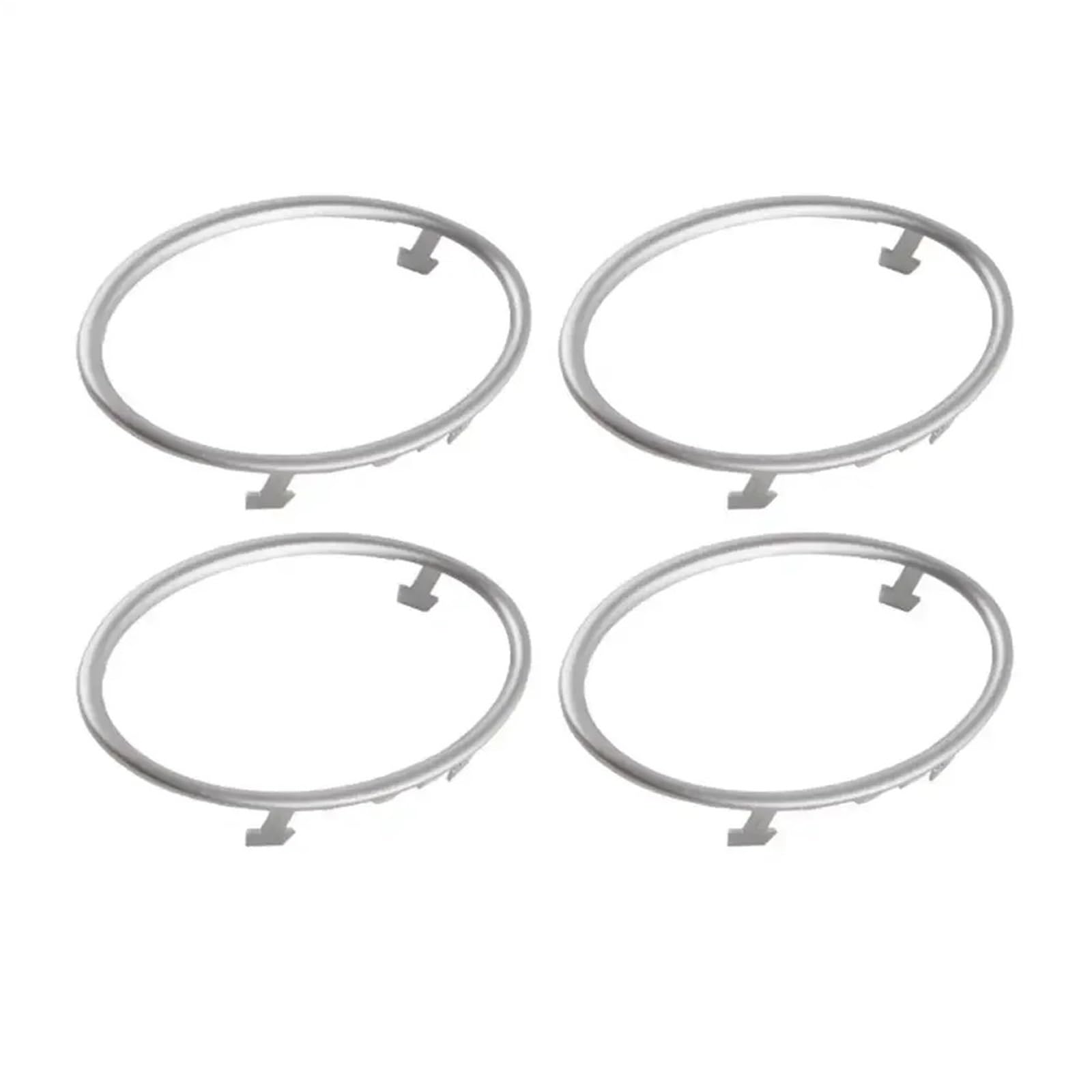 Interior Trim for Focus 2 MK2 2005-2013 1/4PCS Car Air Conditioning Trim Outlet Decoration Circle Ring Sticker Auto Accessories Auto Central Inner(4pcs Silver)