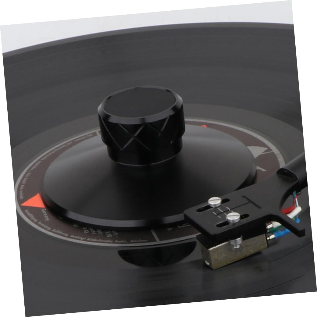 Angoily Stabilizzatore Peso per in Lega Alluminio Magnesio Nero Clamp per Dischi Accessorio per Migliorare Qualità Audio Regalo per Amanti Vinili