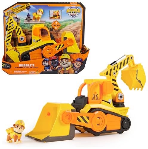 Rubble & Crew - Pack Excavadora Juguete + Figura Rubble - Patrulla Canina Juguetes - Juegos Infantiles - 6068074 - Juguetes Niños 3 años +