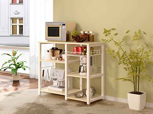 soges 3-Tier Kitchen Baker's Rack Utility Microwave Oven Stand Storage Cart Workstation Shelf, W5s-B - Image 8