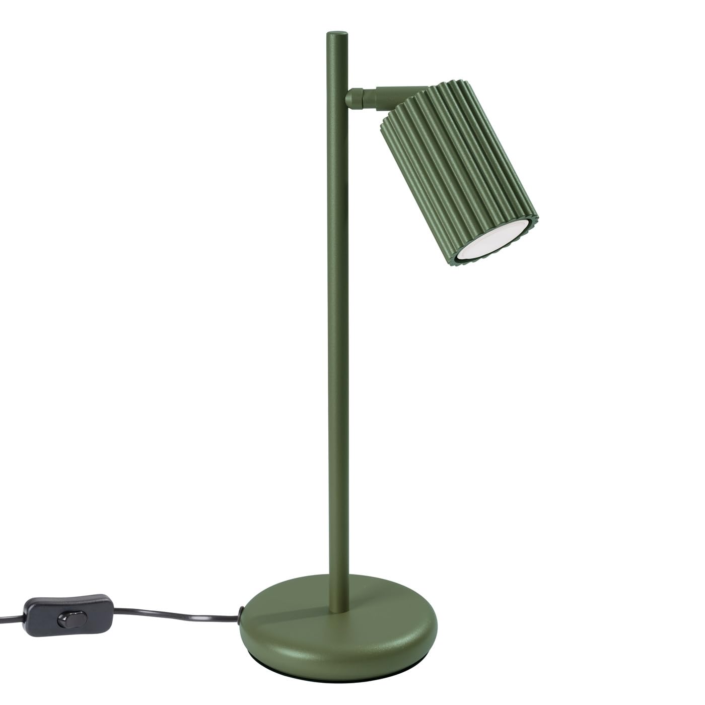 Sollux Lighting Lampada Da Scrivania Lampada Da Comodino In Alluminio 14,5 x 19,5 x 43 cm Karbon Verde Oliva