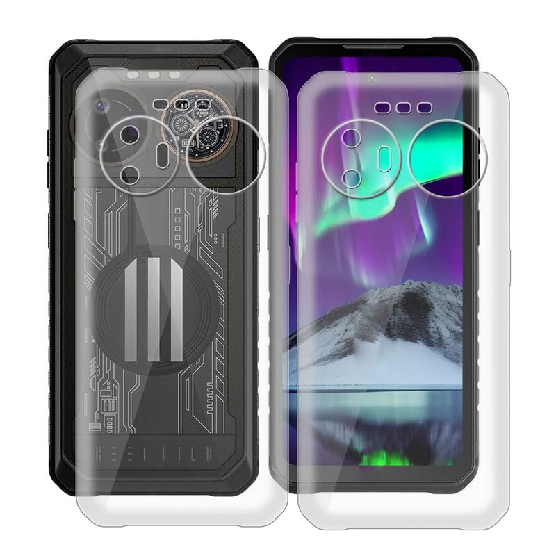 KJYFOANI Custodia In Silicone TPU Per IIIF150 B2 – Ultra Sottile + 3 Pellicole Vetro Temperato – Nero
