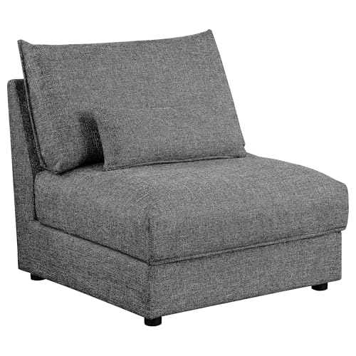Sillón sin brazos moderno color negro miniatura 1
