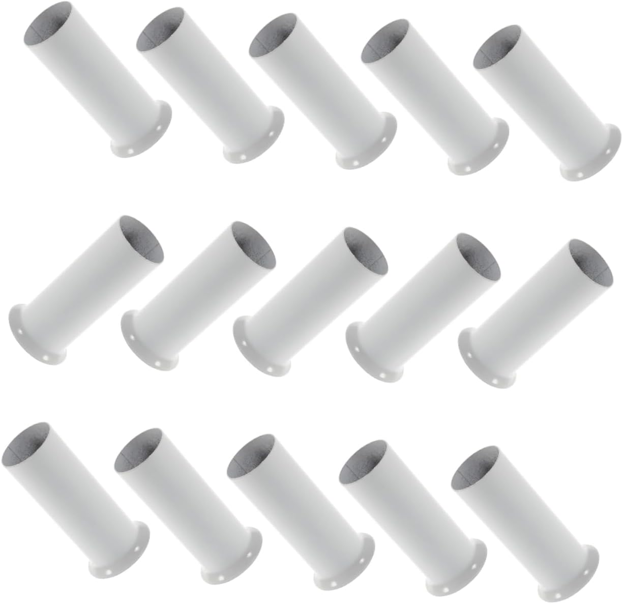 VILLCASE 15pcs Candle Sleeve Covers for Candelabra Base Sockets Metal Hanging Lamp Base Covers Decorative Candle Tube Sleeves for Chandelier Lighting Accessories
