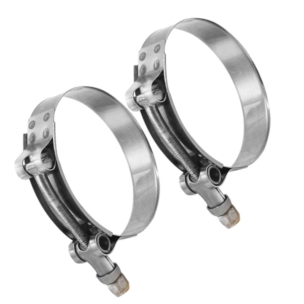 NAMOARLY Strong T-type Stainless Steel Hose Clamp 2 Pieces 65mm Hose Clamp for Industrial Electronic Automotive