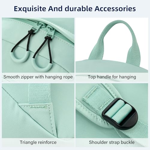 Image of HanTrip Carry On Travel Backpack For Men Women, 13 Inch Small Mini Work Bag Personal Item Backpacks, Camping Back Pack Lightweight Hiking Daypack For Office Nurse Commuter (Cyan)