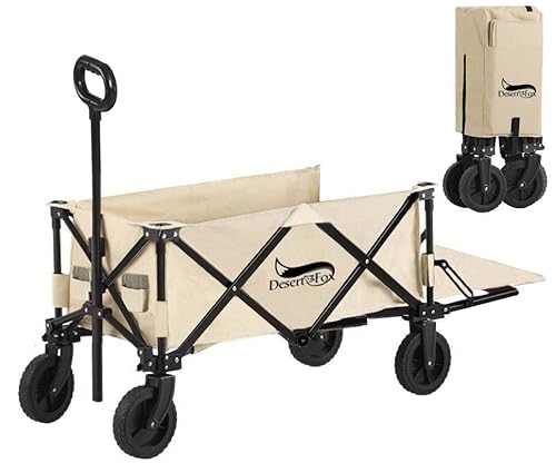 DesertFox キャリーワゴン 折りたたみ キャリーカート 後ろ開け 長物対応 収束式 大容量190L 耐荷重100kg