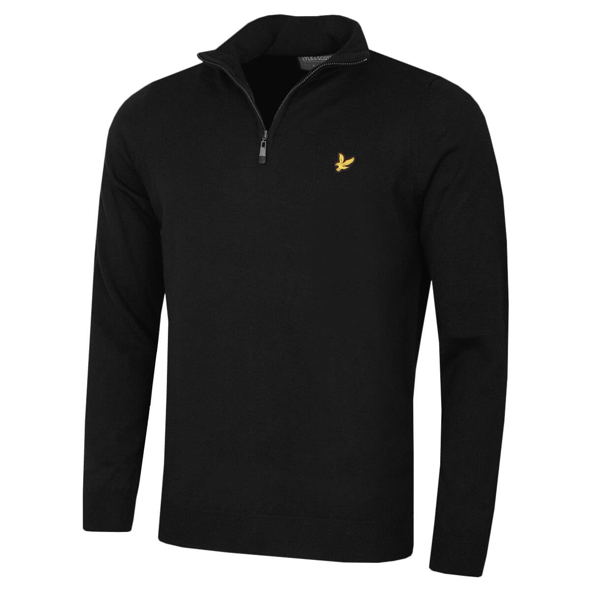 Lyle & Scott Men's Jet Black Golf Core 1/4 Zip Merino Jumper Large