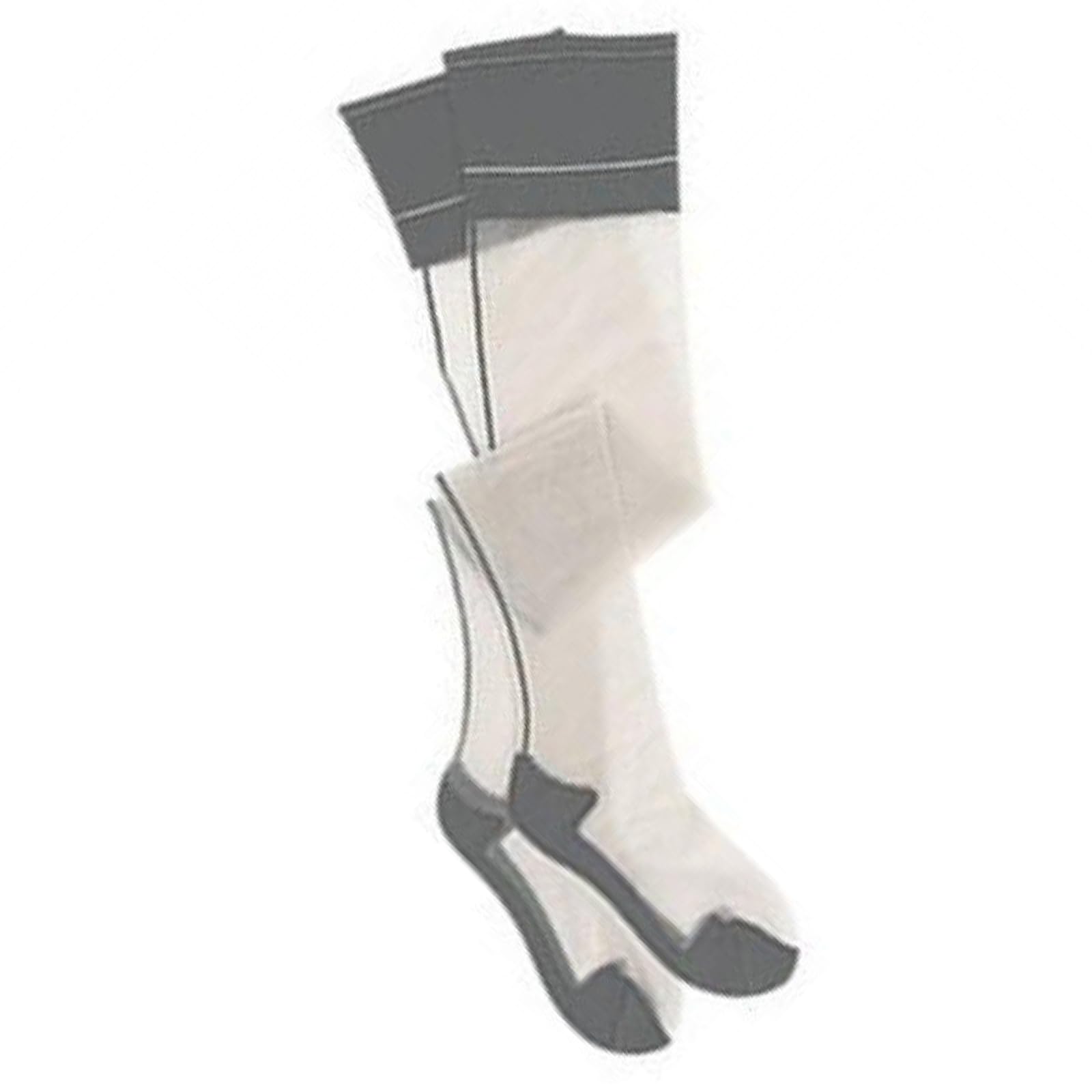 Micfeny Women's Gray Edge Gray Sheer Thigh High Stockings Contrast Top Cuban Heel Backseam Stockings Seamed Over The Knee Socks Hosiery For Girls