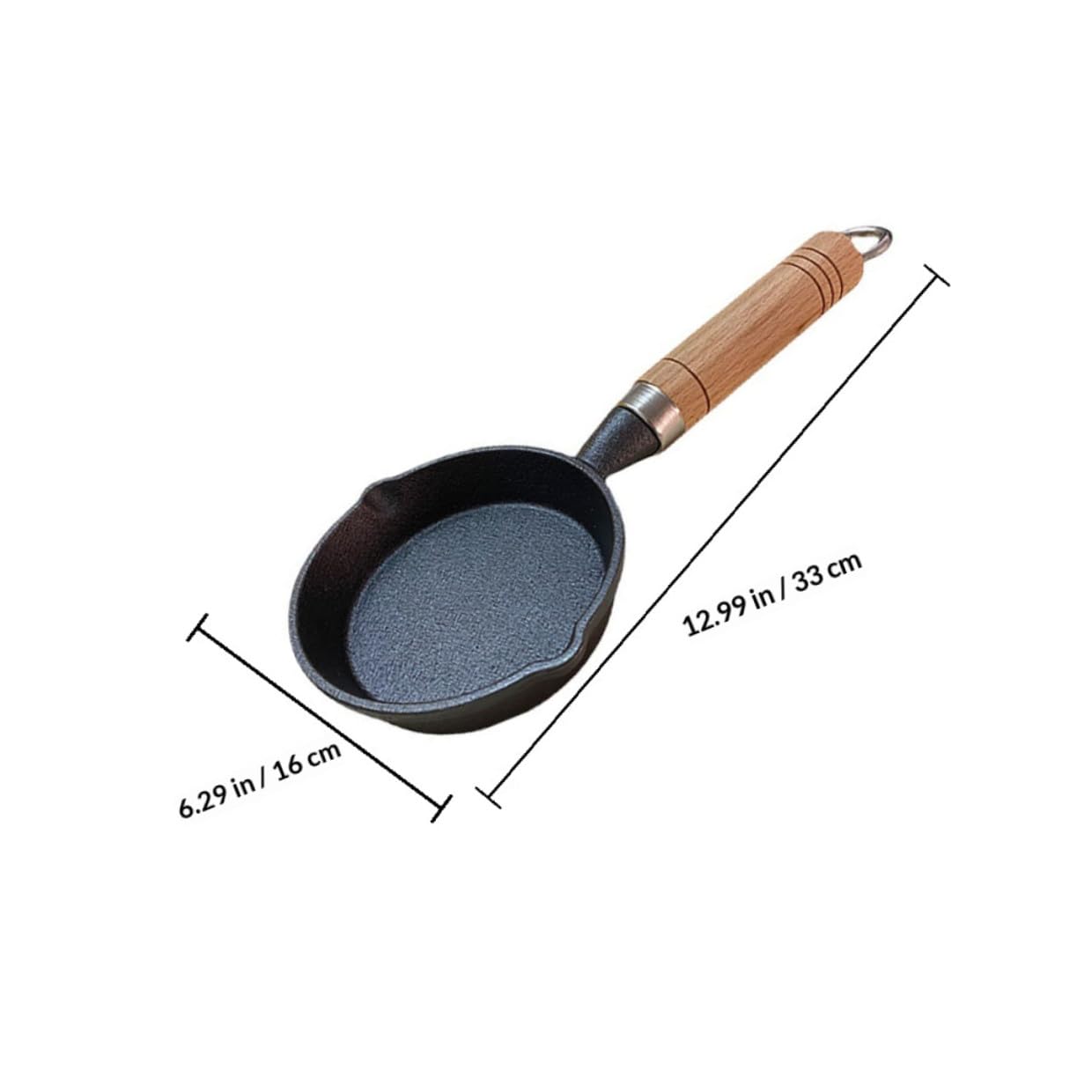 DECHOUS Kleiner Bratpfanne aus Eisen mit Glatter Oberfläche und Gleichmäßiger Wärmeverteilung für Zuhause und Praktisches Kochen