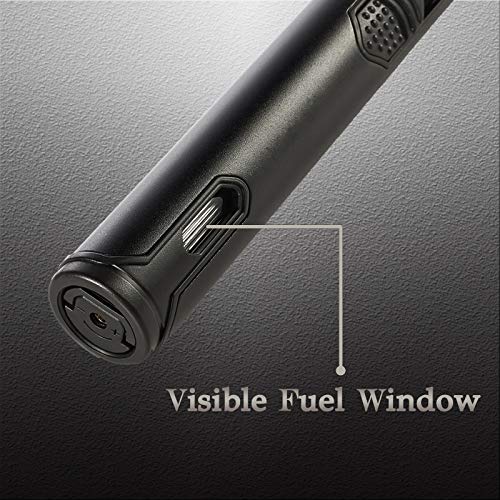Urgrette 2 Pack Butane Torch Lighter, 6-inch Refillable Pen Lighter Adjustable Jet Flame Butane Lighter for Grill BBQ Candle Camping (Gas Not Included) Raven & Silver