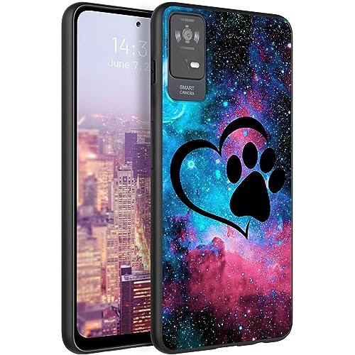Image of for TCL ION X Phone Case, Soft TPU Ultra-Thin TCL ION V /TCL ION X T607DL 2023 Case for Women Girl, Flexible Anti Scratch Protective Shockproof Cover, Galaxy Love Paw