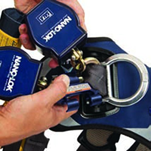 3M Dbi-Sala Nano-Lok 3101287 3101287 Self Retracting Lifeline, 6-Foot, 3/4-Inch Dynema Polyester Web, Snap Hooks, Quick Connector For Fixed D-Ring Harness Mounting, Blue #TOP3