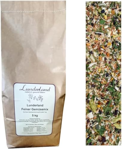 Lunderland Feiner Gemüsemix 5kg Ergänzungsfuttermittel für Hunde und Katzen EIN getreidefreier Gemüsemix zur Fleischmahlzeit