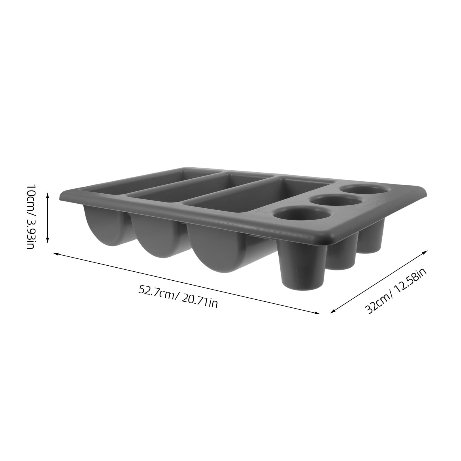 Angoily Kunststoff Besteckkasten mit Fächern für Restaurant und Küche Platzsparendes Design Einfach zu Reinigen Gewerblicher Utensilienhalter für Messer Gabel Löffel