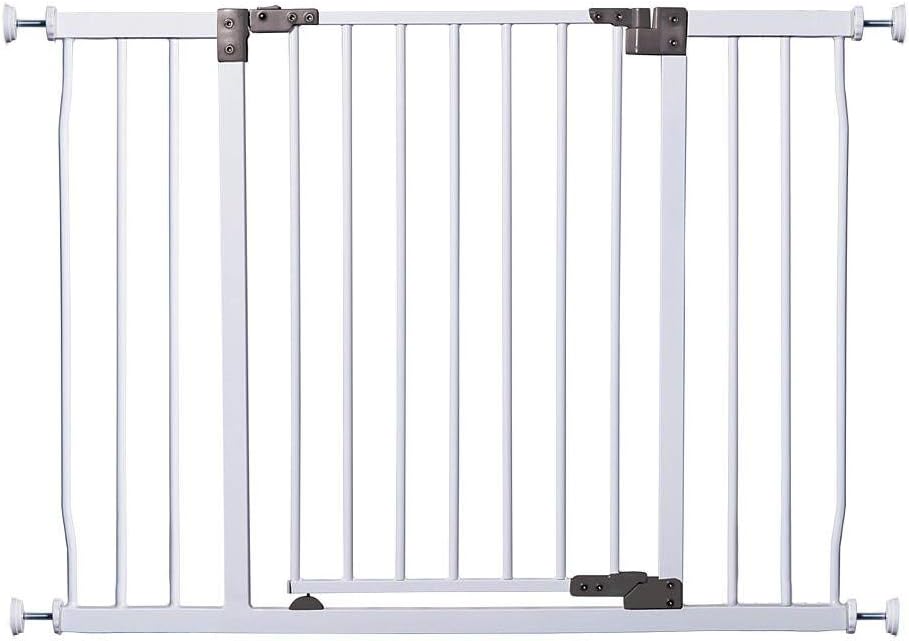 Dreambaby Liberty Extra-Wide Baby Safety Gate- with Smart Stay Open Feature - Fits Openings 39-42.5 inches Wide - White - Model L867