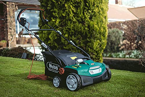 Webb 2-in-1 1500W Electric Lawn Aerator Scarifier Lawn Rake, 36cm Width, Large 45L Collection, 5 Working Depths, 10m Cable - 3 Year Warranty 7 Webb 2-in-1 1500W Electric Lawn Aerator Scarifier Lawn Rake, 36cm Width, Large 45L Collection, 5 Working Depths, 10m Cable - 3 Year Warranty - Image 7