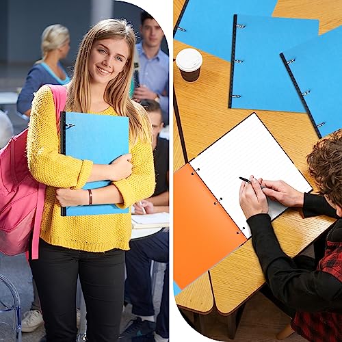 Image of WOT I 4-Pack Telescoping 3 Ring Binder(0.75 inch), Expandable Flexible Binder - Patented Design for Easy Portability, Holds 8.5 inchx11 inch Paper, for School, Office&Home Organization(Blue+Pink+Green+Red)