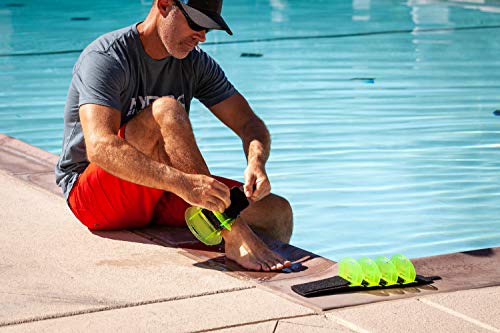 AquaLogix New All Purpose Hybrid Aquatic Training Fin - Sulfur/Yellow - Includes Online Link to Access Demonstration Video with 30 Sample Exercises - Easy Assembly Required