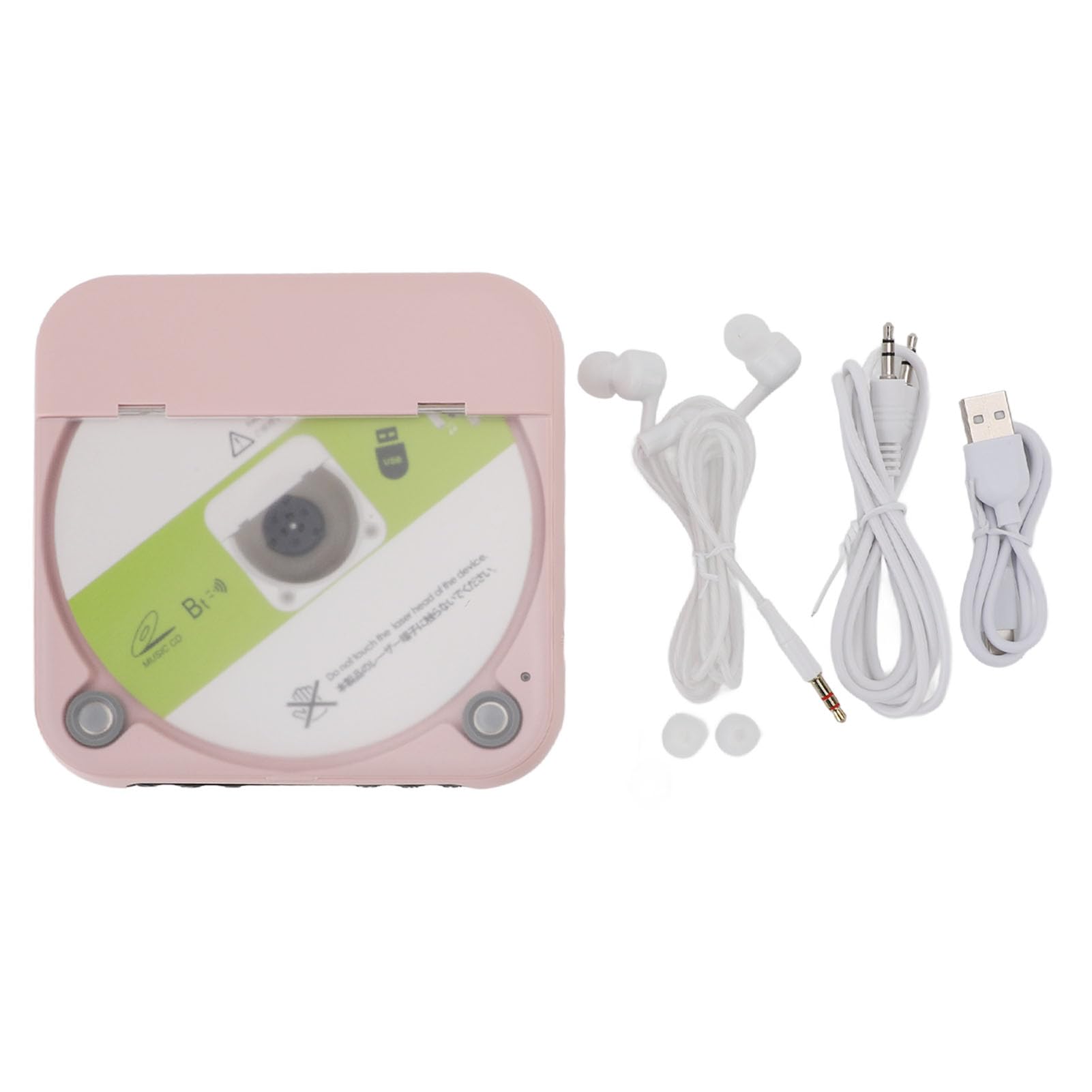 CD Player Tragbarer Bluetooth, Kompakt CD Player mit 2000 mAh Support CD R, CD RW, MP3, WMA, Music Player für Home Car Travel