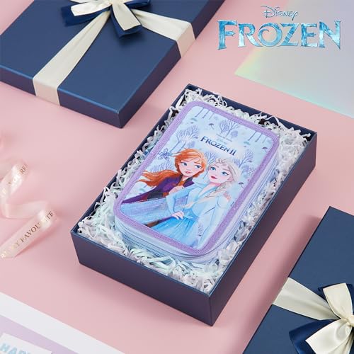 Disney Stitch Pencil Case with Stationery for Girls Frozen Filled Pencil Case School Supplies Colouring Pencils Coloured Markers Stitch Gifts for Girls