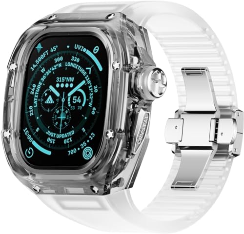 Bracelet Apple Watch Ultra 2 49mm caoutchouc transparent sport