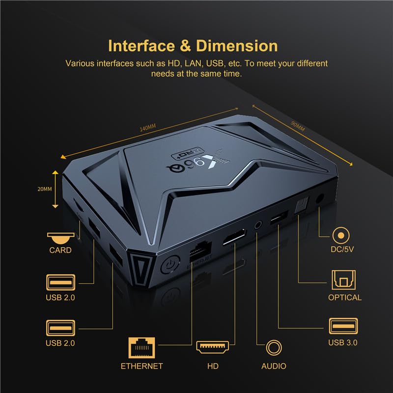 TV Box, X96Q Pro+ Android 14.0 Smart Box 4 GB De RAM 64 GB Emmc H728 CPU De Cuatro Núcleos De 64 bits Arm Corter-A53 Salida 8K BT5.0 2,4 GHz/5 GHz WiFi 1000M LAN Enternet,4gb+64gb